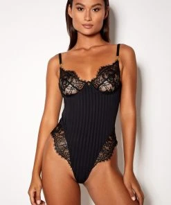 Bliss All Lingerie Demi Bodysuit Black
