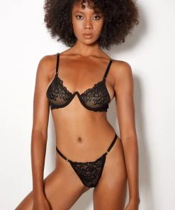 Lou Lou Plunge Bra Black