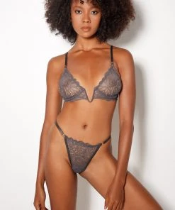 My Crush New Intimates Plunge Bra Grey