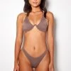 So Chic Plunge Bikini Top Cacao New Seaside
