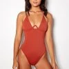 So Chic New Seaside Plunge One Piece Rum