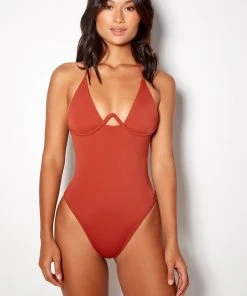So Chic New Seaside Plunge One Piece Rum